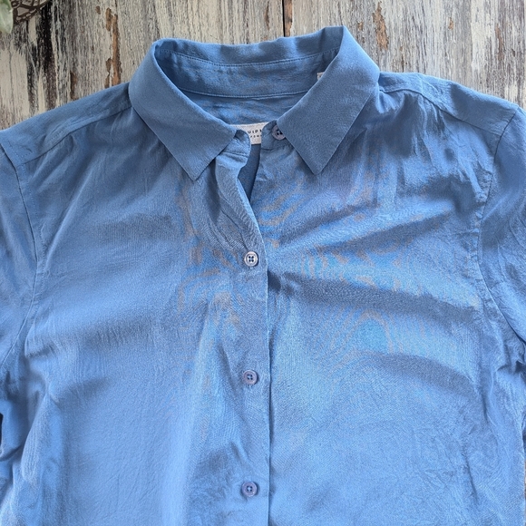 Equipment Femme 100% Silk Button Down Blouse Blue Women's XXS - Picture 4 of 7